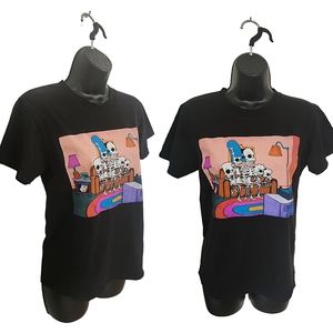 ☆Simpsons Halloween Skeleton Family Short Sleeve Graphic Tee Shirt☆